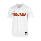 USC Trojans Men's Nike White Full Button Replica Baseball Jersey
